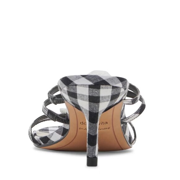 NEW DOLCE VITA Bete Heeled Sandals in Black/white for women 725 3m2 - Picture 4 of 9